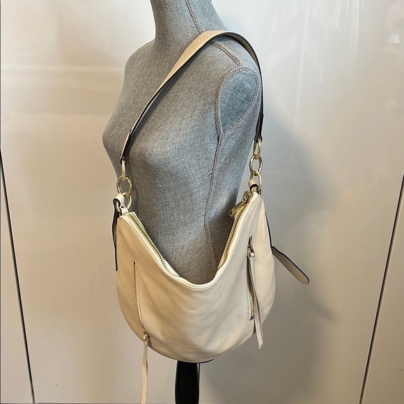 Aimee Kestenberg Butter Cream Leather Slouchy Shoulder Bag 2 Straps - Picture 11 of 16